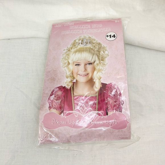 Child's Princess Blonde Wig With Tiara - Picture 2 of 6